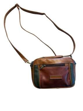 Moda Italiana Vintage Multi-Color Triple Compartment Crossbody Bag Small